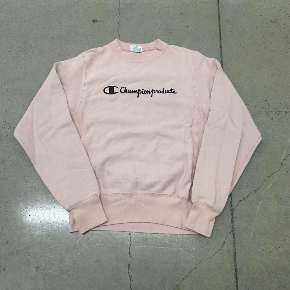 Champion Men's Light Pink Crewneck Sweater